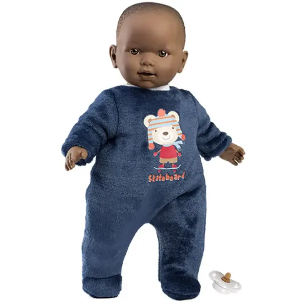 Llorens: Zareb păpușă în pijama ursuleț de pluș cu suzetă 42cm imaginea 2