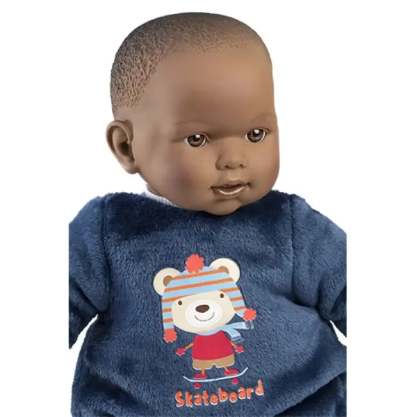 Llorens: Zareb păpușă în pijama ursuleț de pluș cu suzetă 42cm imaginea 3