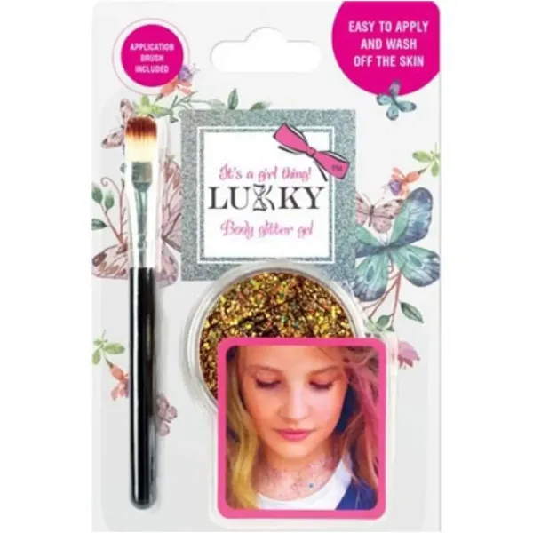 Lukky: gel de corp cu sclipici auriu imaginea 1