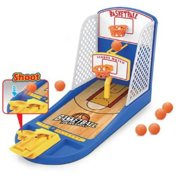 Luna: baschet de masă set de joacă cu coș dublu 38x23cm imaginea 2