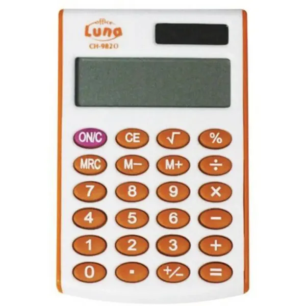 Luna: calculator colorat 8 caractere display CH-982 mai multe culori imaginea 2