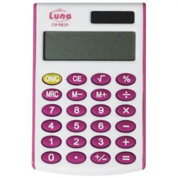 Luna: calculator colorat 8 caractere display CH-982 mai multe culori imaginea 4