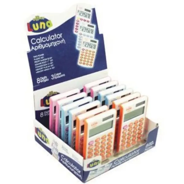 Luna: calculator colorat 8 caractere display CH-982 mai multe culori imaginea 1