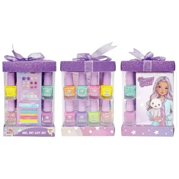 Luna: Glammy Gloss lac de unghii strălucitor set cadou cu accesorii pentru păr și decorațiuni pentru unghii 17buc imaginea 1