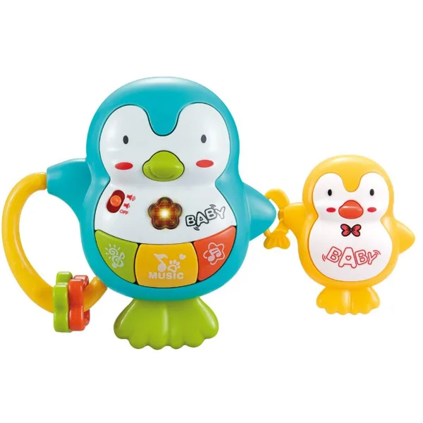 Luna: Jucărie interactivă muzicală cu pinguini BebePal cu lumină și sunet imaginea 2