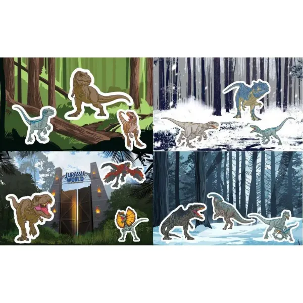 Luna: Jurassic World set de autocolante cu 140 de autocolante și 4 imagini de fundal imaginea 2