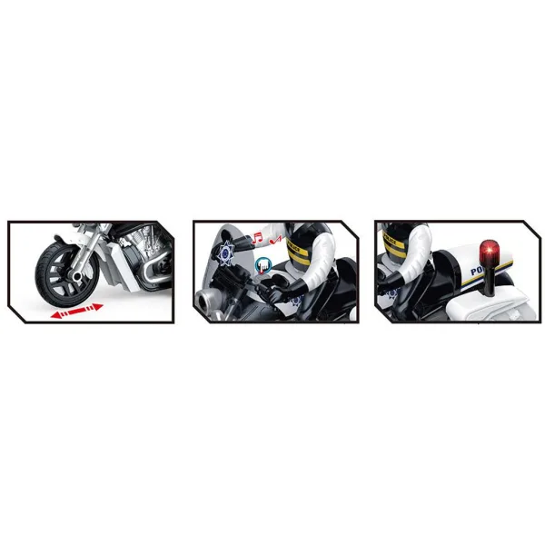 Luna: Light Striker motocicletă de poliție cu figurina de polițist, cu lumină și sunet 1/10 imaginea 3