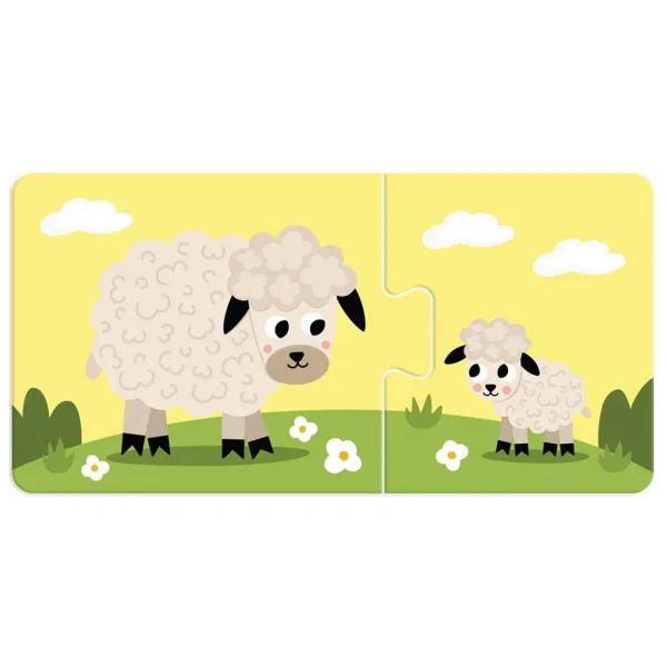 Luna: Primul meu puzzle – Mamele animale și puii lor 10x2 bucăți joc de asociere imaginea 2