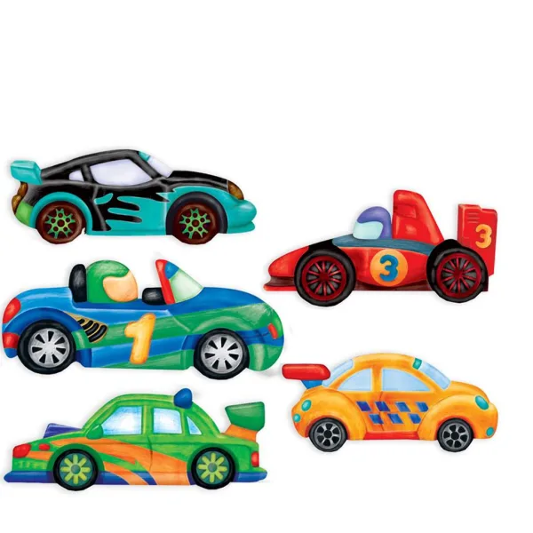 Luna: Set creativ de turnare și vopsire a mașinilor cu magneți imaginea 2