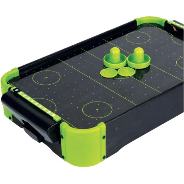 Luna: Set de hochei pe masă cu iluminare neon în culori verde-negru imaginea 2