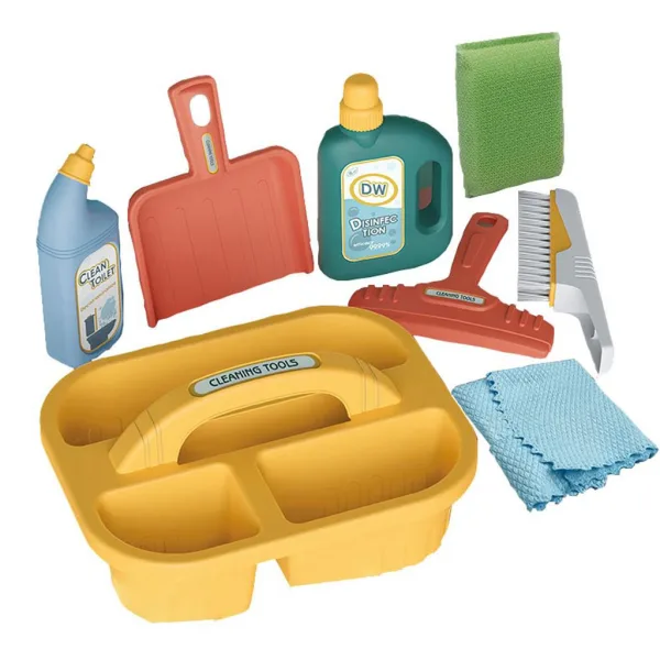 Luna: Set de joacă pentru curățenie cu produse de curățare și accesorii 8 bucăți imaginea 2
