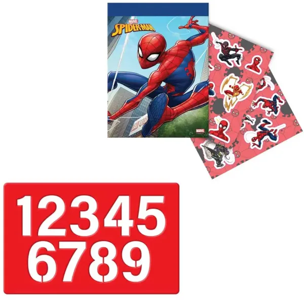 Luna: Spider-Man set de colorat cu șablon și autocolant 54x47cm imaginea 3