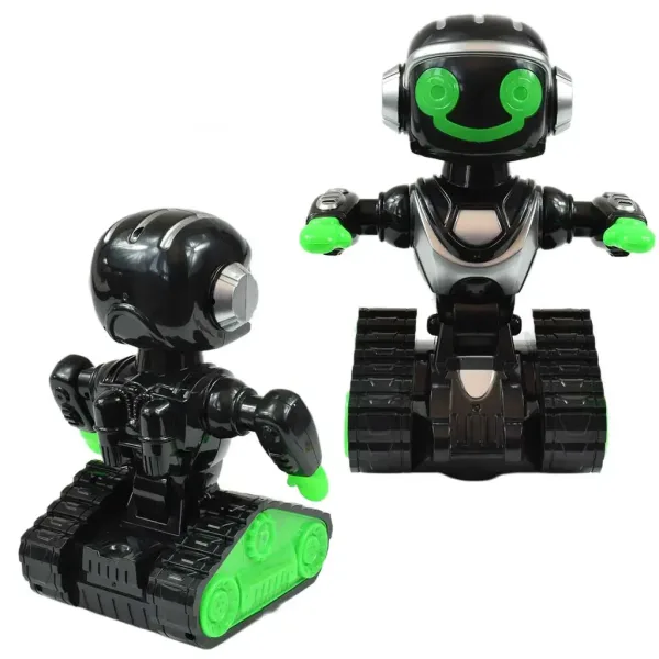 MacroBot interactiv cu telecomandă culoarea negru-verde, efecte de sunete și lumini 20cm imaginea 2