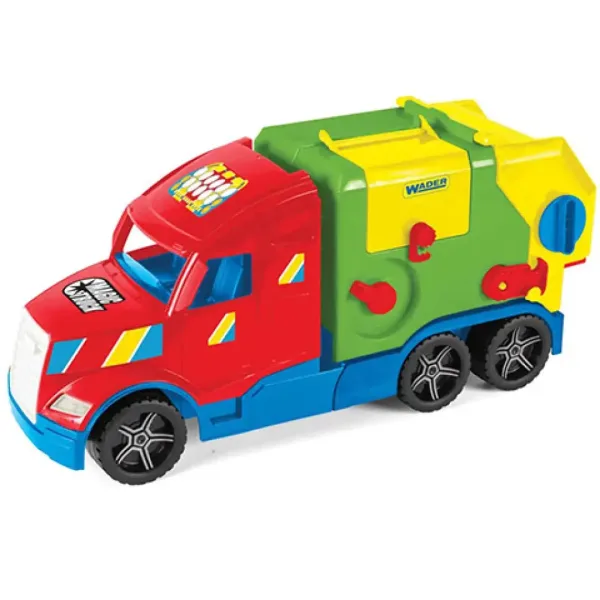Magic Truck: mașină de gunoi fosforescent cu lămpi 60cm - Wader imaginea 2
