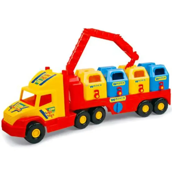 Magic Truck: mașină de gunoi selectivă 80cm - Wader imaginea 2
