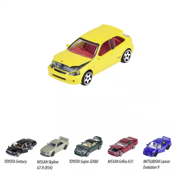 Majorette: seria Japonia modele auto din metal seria 16 în mai multe variante 1/64 1buc imaginea 2