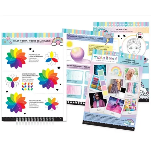 Make it Real: caiet schițe cu accesorii - Pop Pastel imaginea 3