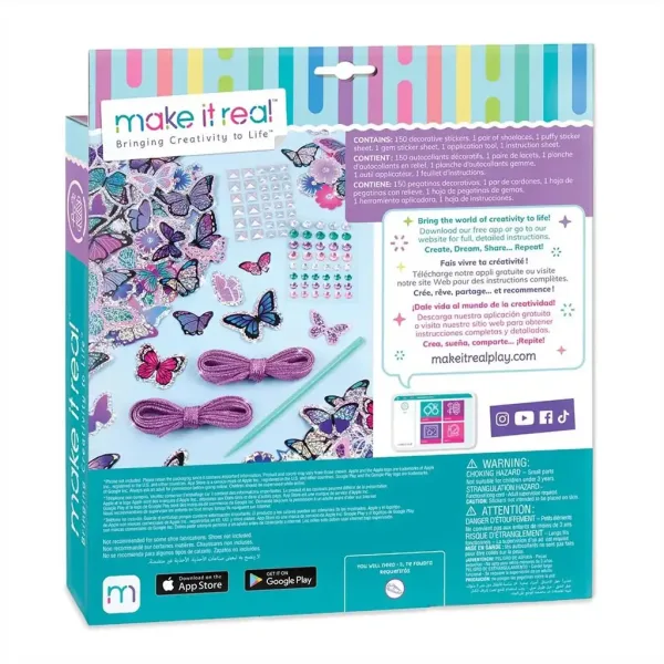 Make It Real: Sticker Chic Decor pantofi - Fluture imaginea 2