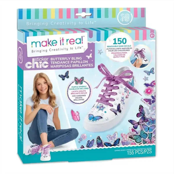 Make It Real: Sticker Chic Decor pantofi - Fluture imaginea 1