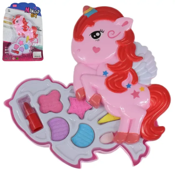Make Up Set: Paleta de machiaj unicorn cu ruj imaginea 1