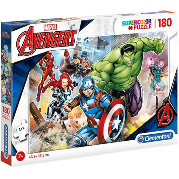 Marvel Avengers Supercolor puzzle 180bc - Clementoni imaginea 1