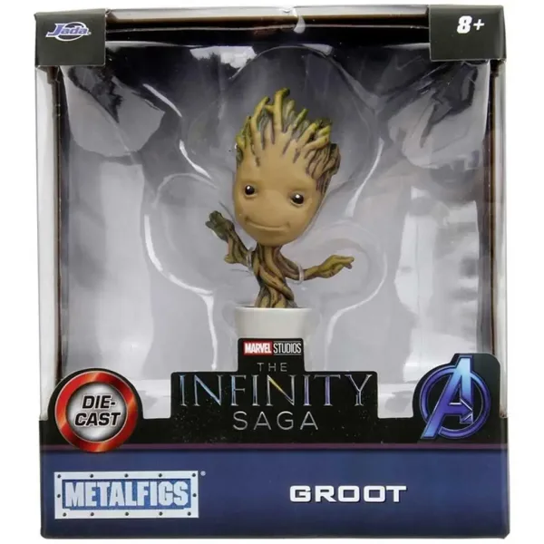 Marvel: Groot figurină de acțiune din metal premium 10cm - Jada Toys imaginea 4