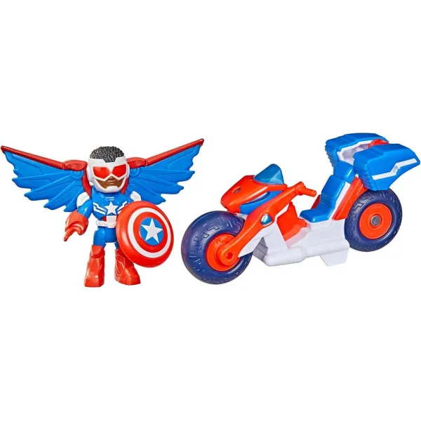 Marvel Iron Man și prietenii săi minunați - Captain America și vehiculul Super Bike - Hasbro imaginea 2