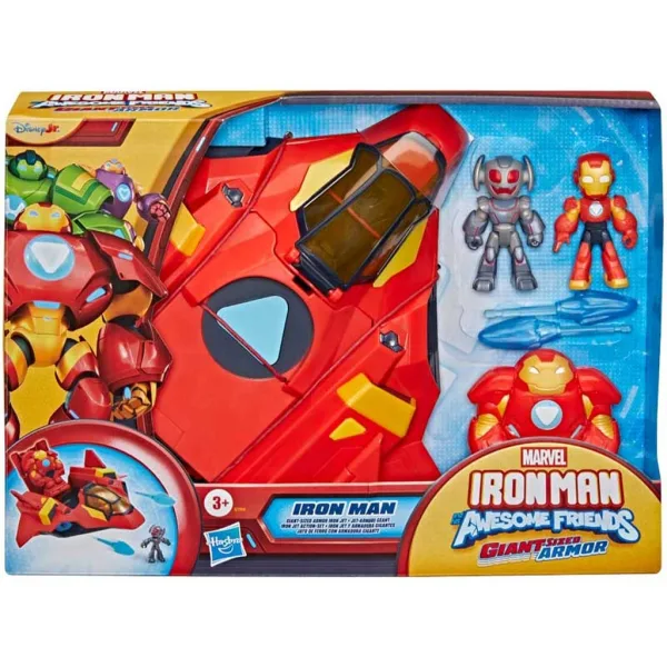 Marvel Iron Man și prietenii săi minunați - Set de joacă Giant Sized Armor Iron Jet - Hasbro imaginea 1