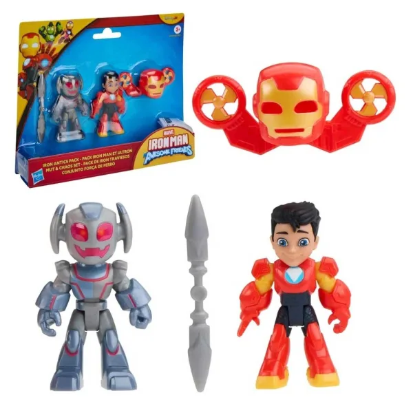 Marvel Omul de Fier și prietenii săi minunați - Iron Antics Omul de Fier și setul de joc Ultron - Hasbro imaginea 2