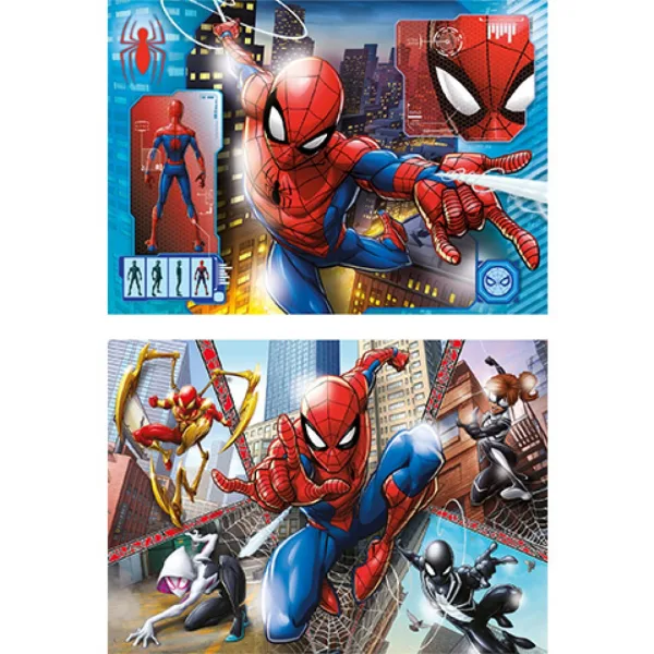 Marvel Spider-Man Supercolor puzzle 2 în 1 2x60 bucăți - Clementoni imaginea 2