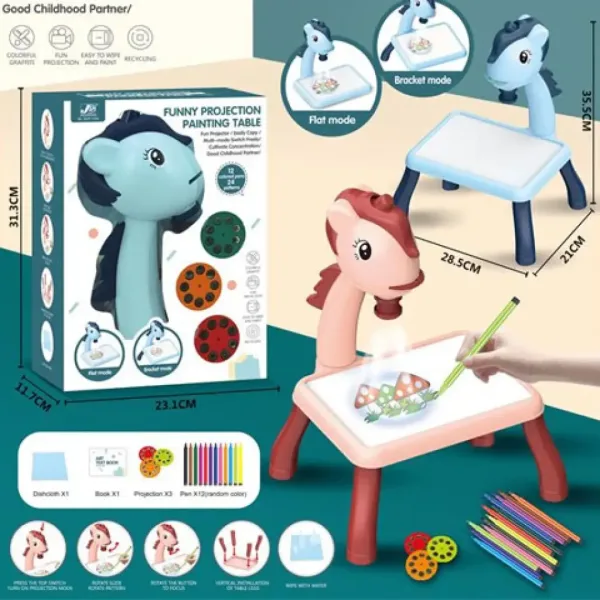 Masa de desen cu proiector de cai in doua versiuni imaginea 2