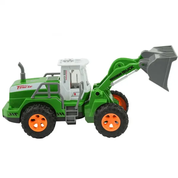 Mașină agricolă cu încărcător frontal cu telecomandă RC cu efecte de lumină la scară 1/30 20 cm imaginea 2