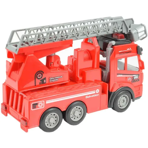 Mașină de pompieri cu coș de ridicare cu efecte de lumină ​și telecomandă RC Scara 1/48 27 MHz 20cm imaginea 2