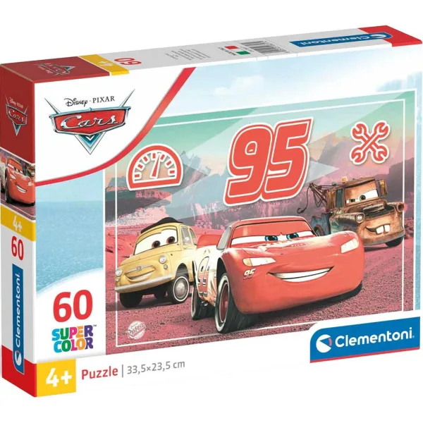 Mașini Super Color 60 de piese puzzle - Clementoni imaginea 1