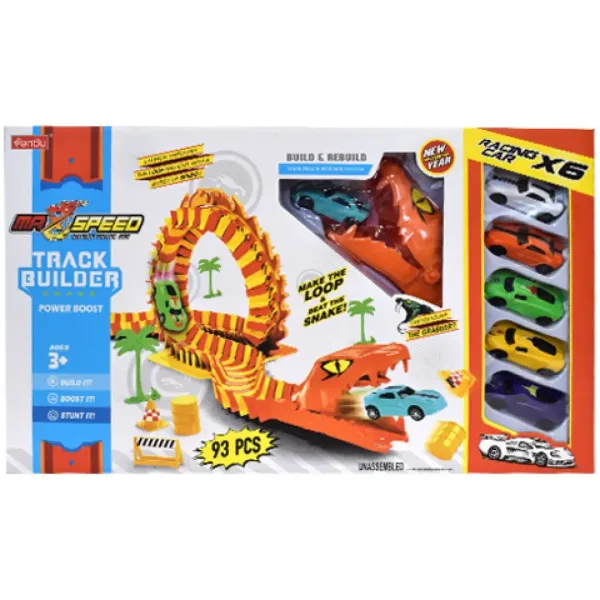 Max Speed Anakonda set autostradă cu 6 mașinuțe imaginea 3