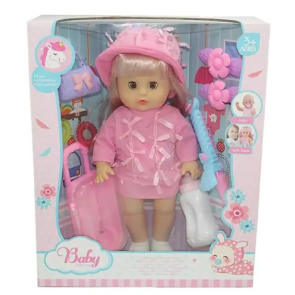 Melani 36cm face pipi, cu valiză, accesorii și efecte de sunete imaginea 2
