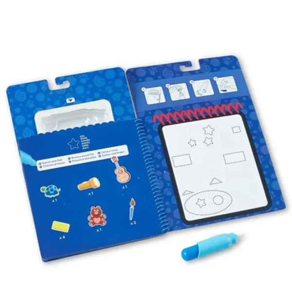 Melissa & Doug: Joc creativ de desenare a formelor albastre cu apă imaginea 2