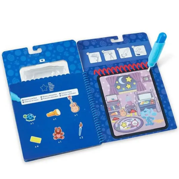 Melissa & Doug: Joc creativ de desenare a formelor albastre cu apă imaginea 3