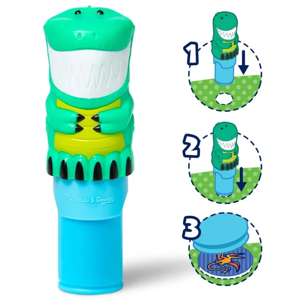 Melissa&Doug: Sticker WOW! Ștampilă cu autocolante – Dinozaur – Spin Master imaginea 2