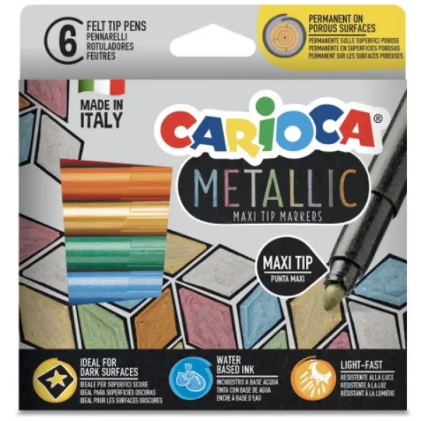 Metallic MaxiTip 6 bucăți set marker - Carioca imaginea 1