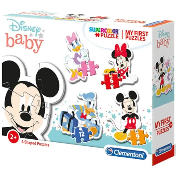 Mickey Mouse 4 în 1 Supercolor – puzzle cu forme – Clementoni