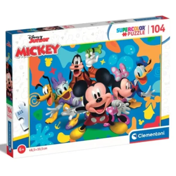Mickey Mouse și prietenii Supercolor 104 bucăți puzzle - Clementoni imaginea 1
