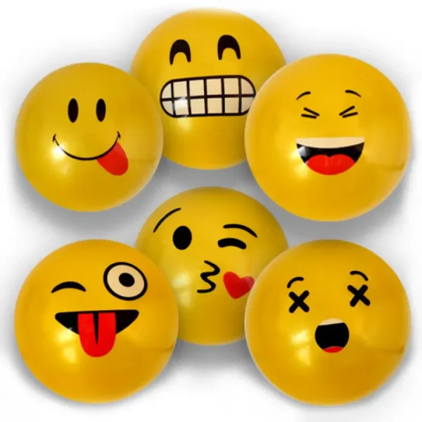 Minge de cauciuc emoji în mai multe versiuni 23cm imaginea 7