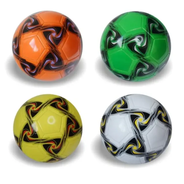 Minge de fotbal colorata din piele artificiala in mai multe variante 22cm imaginea 1
