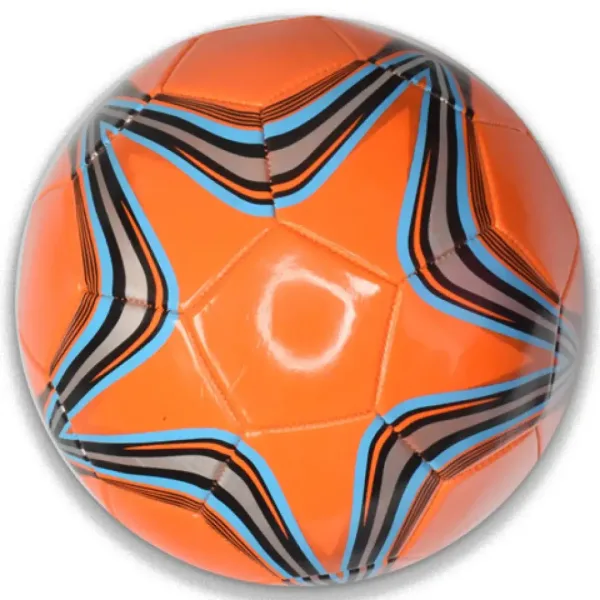 Minge de fotbal din piele artificială cu model stea 22 cm în diferite versiuni imaginea 2