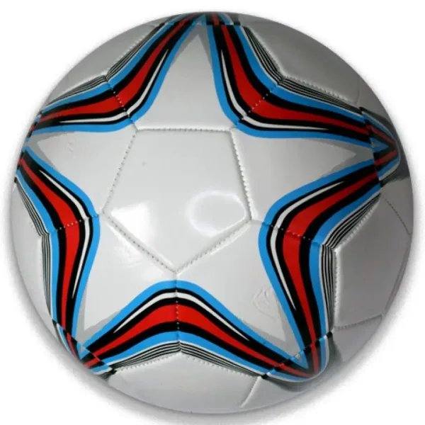 Minge de fotbal din piele artificială cu model stea 22 cm în diferite versiuni imaginea 3