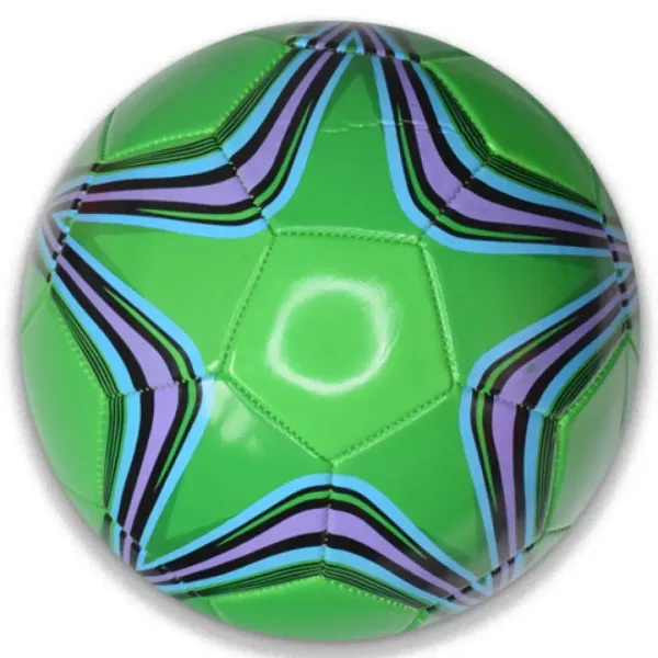 Minge de fotbal din piele artificială cu model stea 22 cm în diferite versiuni imaginea 4