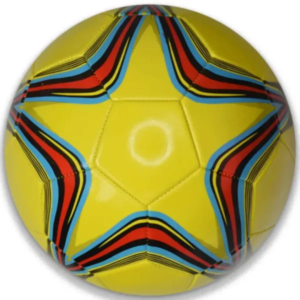 Minge de fotbal din piele artificială cu model stea 22 cm în diferite versiuni imaginea 5