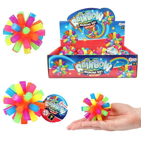 Minge luminoasă colorată în stil curcubeu 1buc imaginea 1