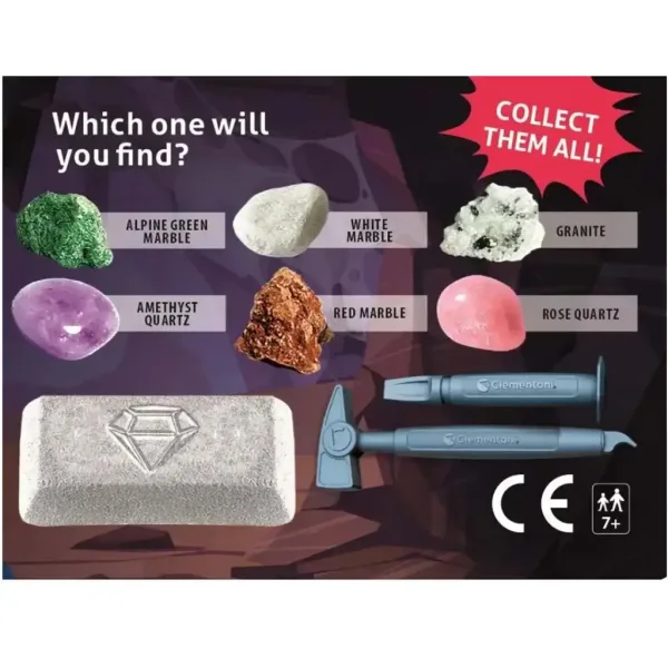 Mini set de arheologie - Minerale și pietre prețioase - Clementoni imaginea 2